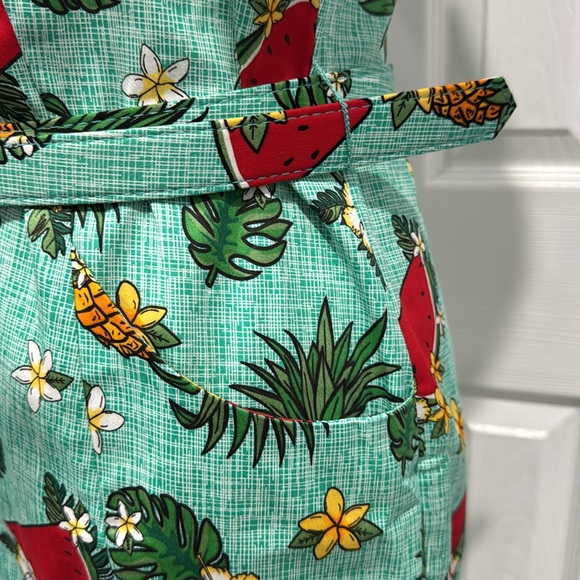 NWT Collectif London Ines Tropical Fruit Pencil Dress Size Large UK 14 US 10 NEW - Picture 10 of 13
